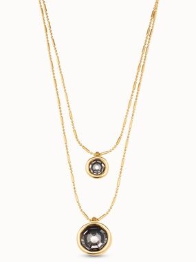 Double trouble uno de 50 Swarovski crystal necklace